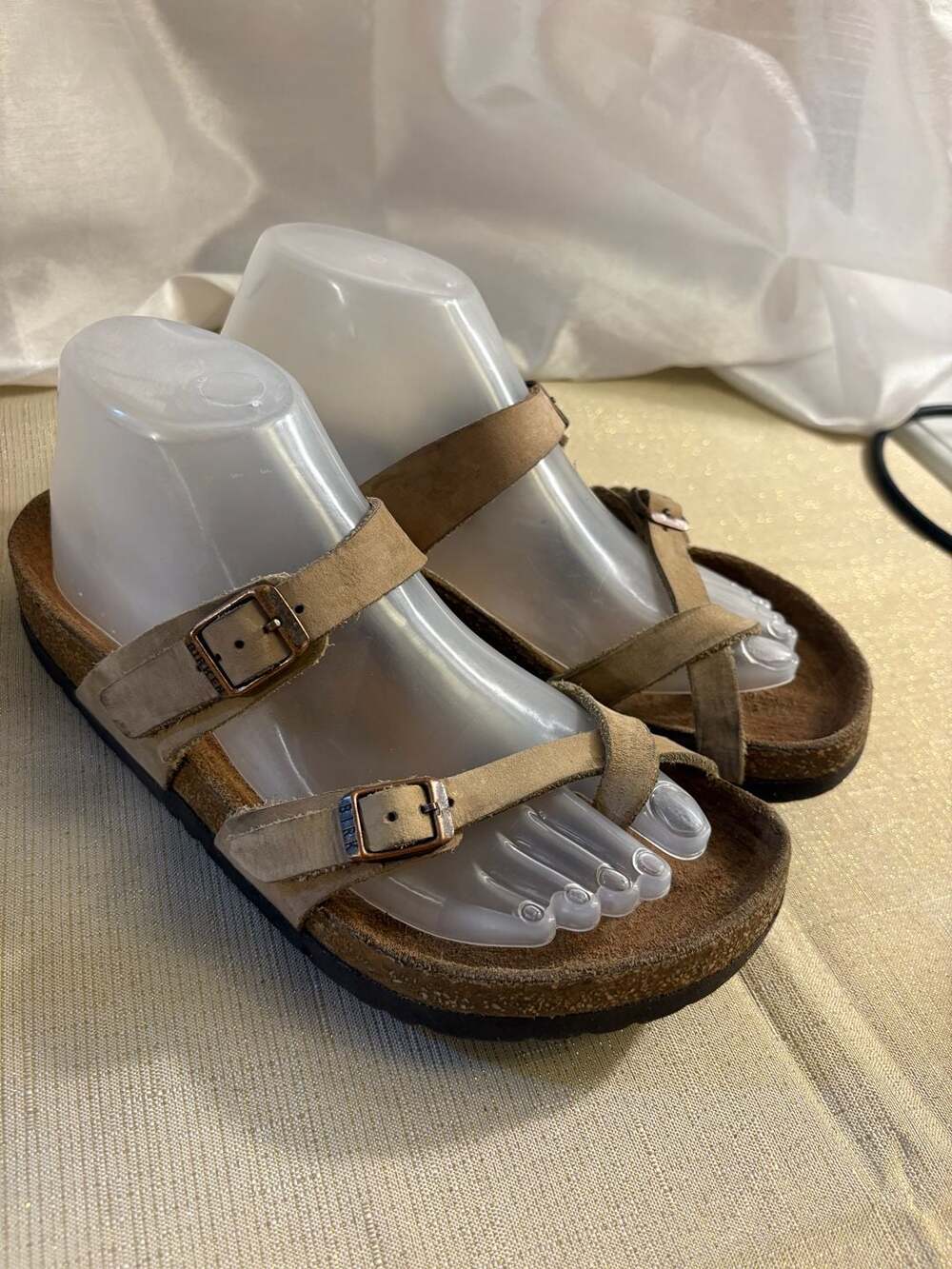 Birkenstock Mayari Oiled Leather Sandals Brown